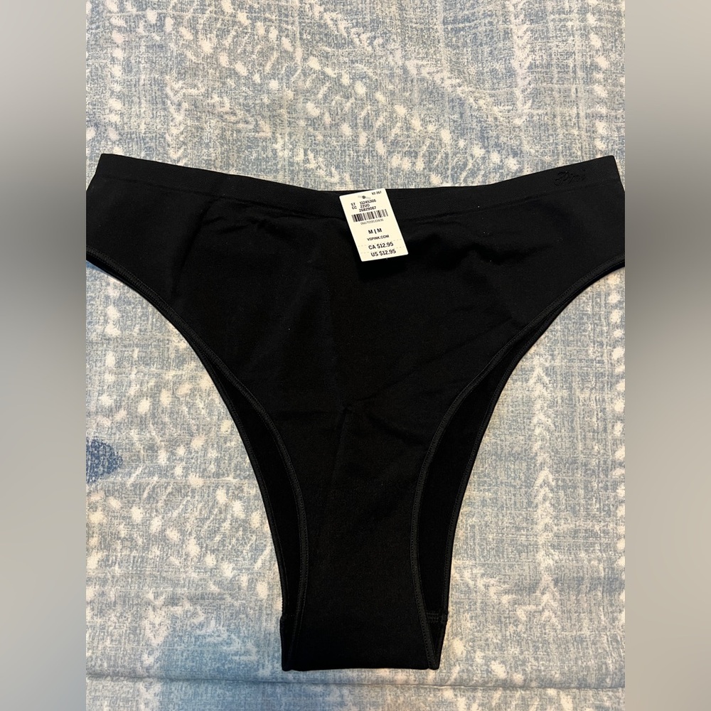 PINK Victoria's Secret Seamless Brazilian Panty 6 black; 3 blue; 1 red